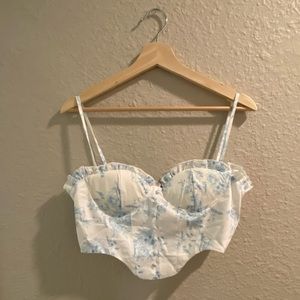 Cider corset crop tank top